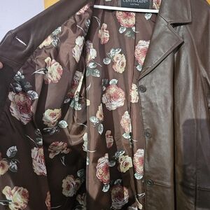 Centigrade brown leather jacket 2X